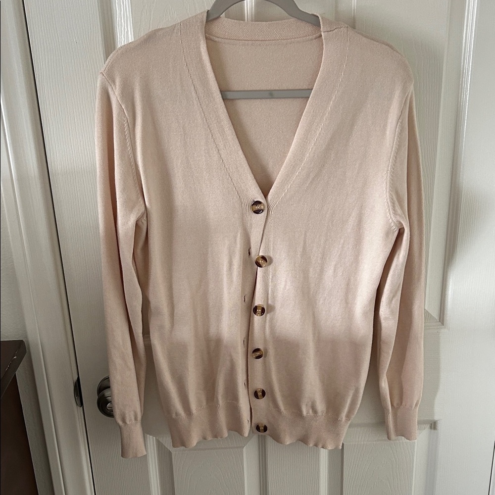 Unknown Source Women’s Cream Button-Up Cardigan, Size XL, NWOT